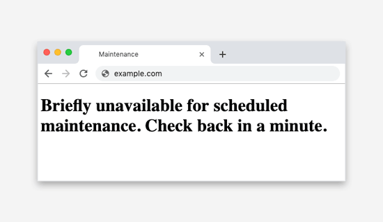 رفع خطای briefly unavailable scheduled maintenance هنگام بروزرسانی هسته وردپرس