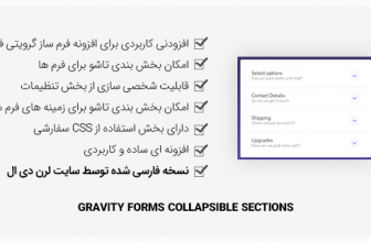 افزونه Gravity Forms Collapsible Sections – بخش بندی فرم ها