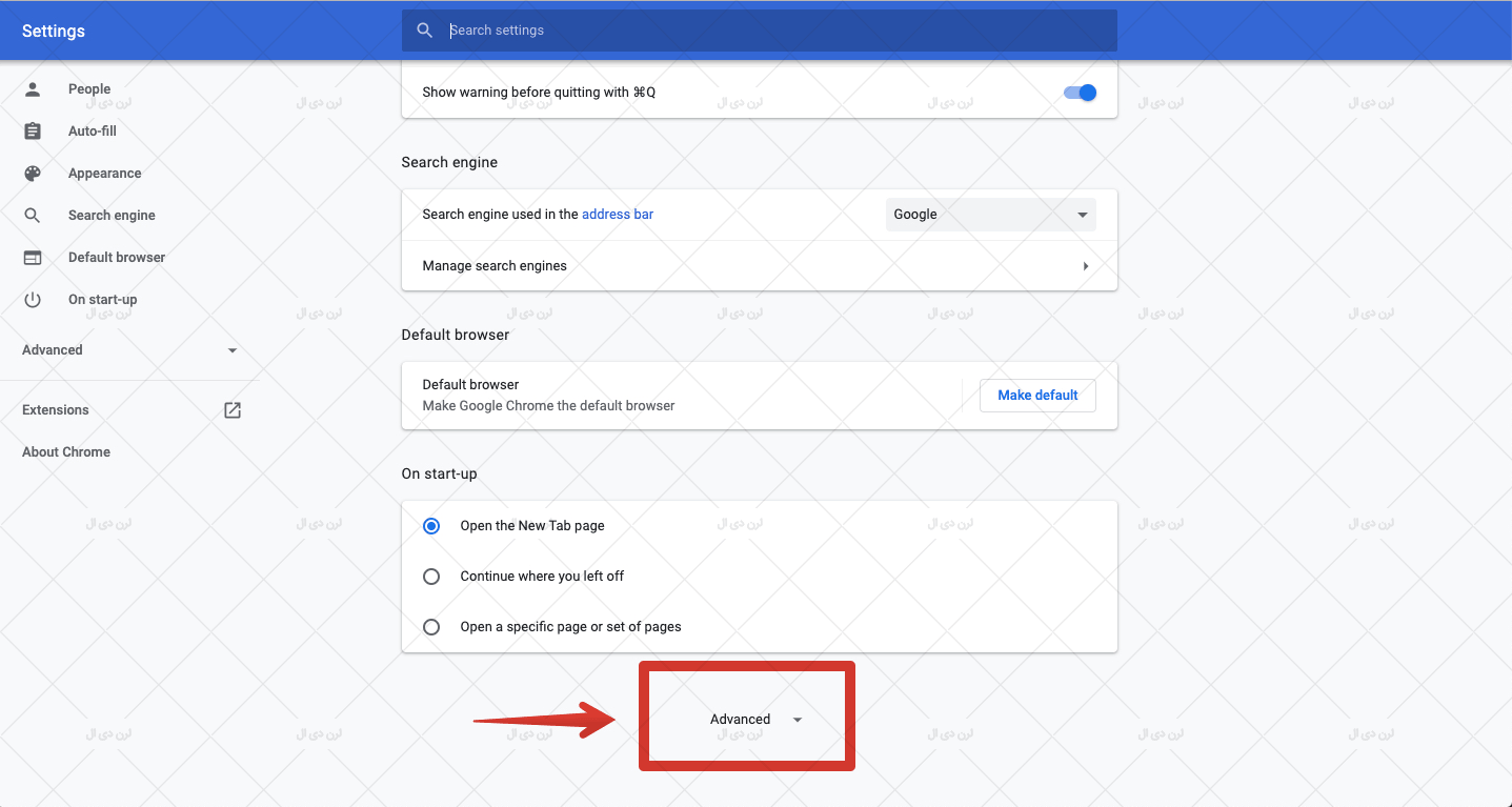 تنظیمات پیشرفته در مرورگر گوگل کروم